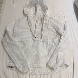 Vuori white wind breaker pullover